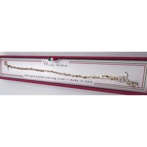 Mia Fiore 6.5" + 1"  Bracelet 14K Gold Plated Sterling Silver Made in Italy